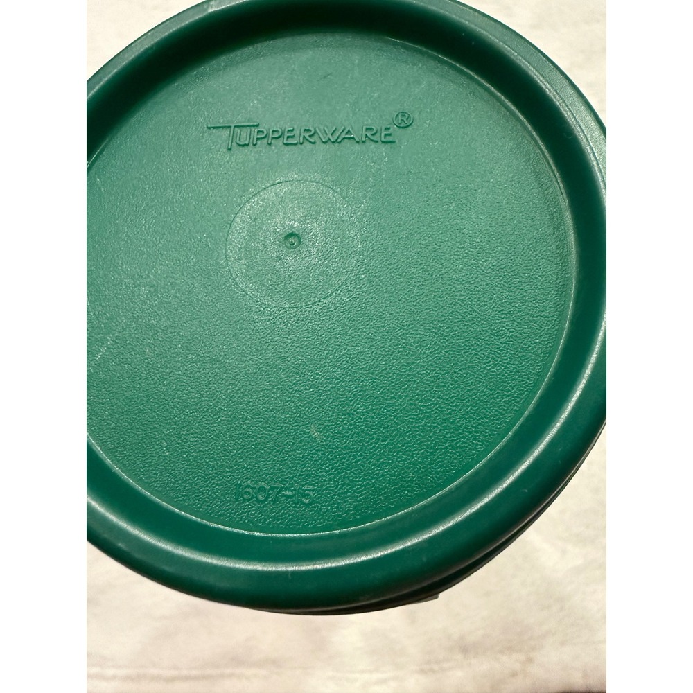 Tupperware Modular Mates Round 5 Canister Hunter Green Seal 1.1L 4.75 Cup 1661-2 - Picture 4 of 4